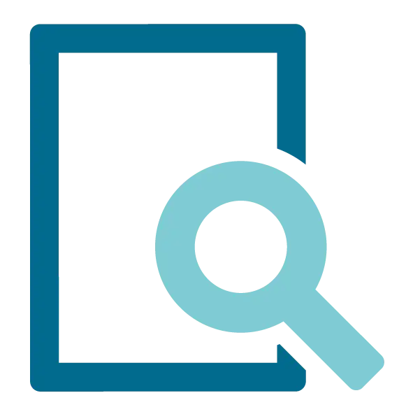Search Document Icon with Magnifier