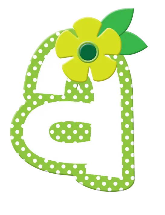 Decorative Letter A with Flower
