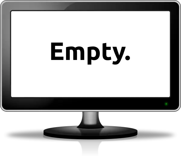 Empty Computer Monitor Screen