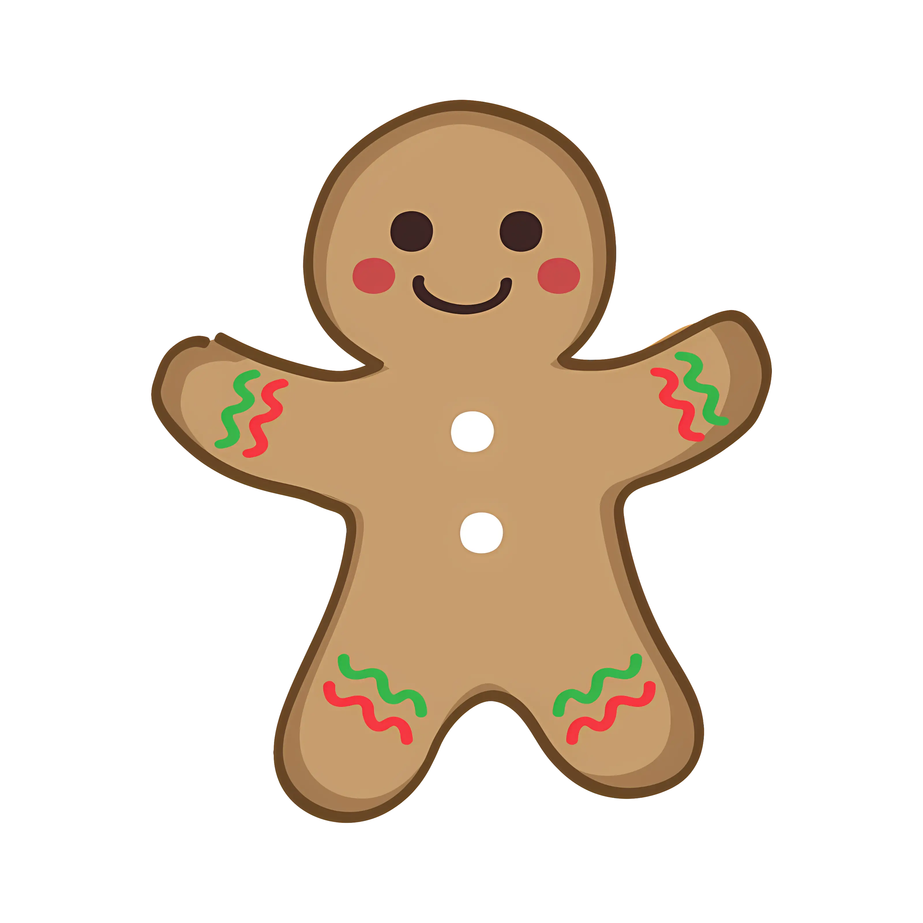 Smiling Gingerbread Man for Holiday Cheer