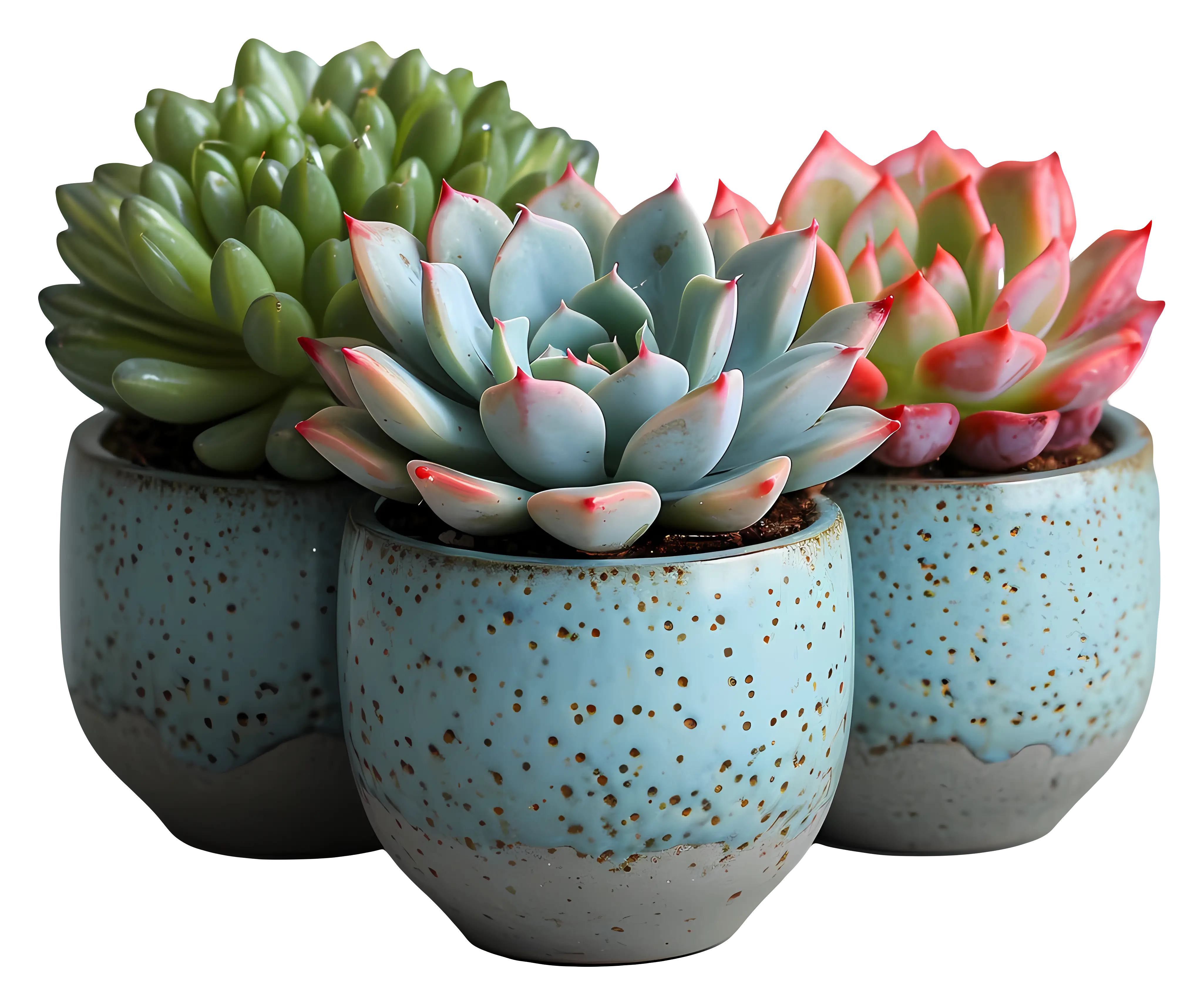 Succulent Plants in Ceramic Pots