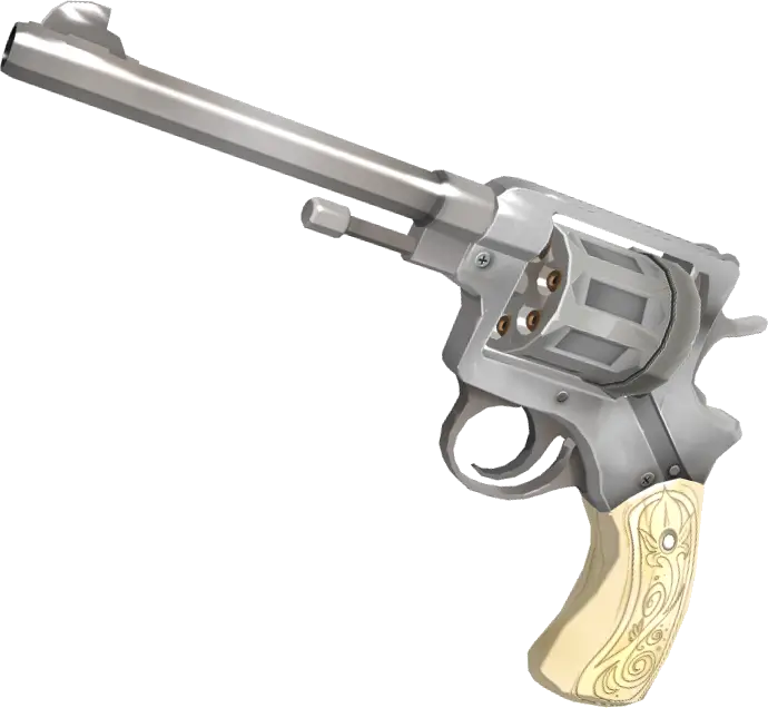 Classic Silver Revolver with Decorative Grip