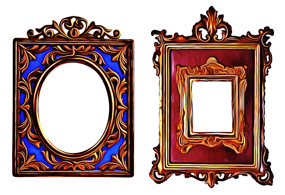 Vintage Ornate Photo Frames in Decorative Style