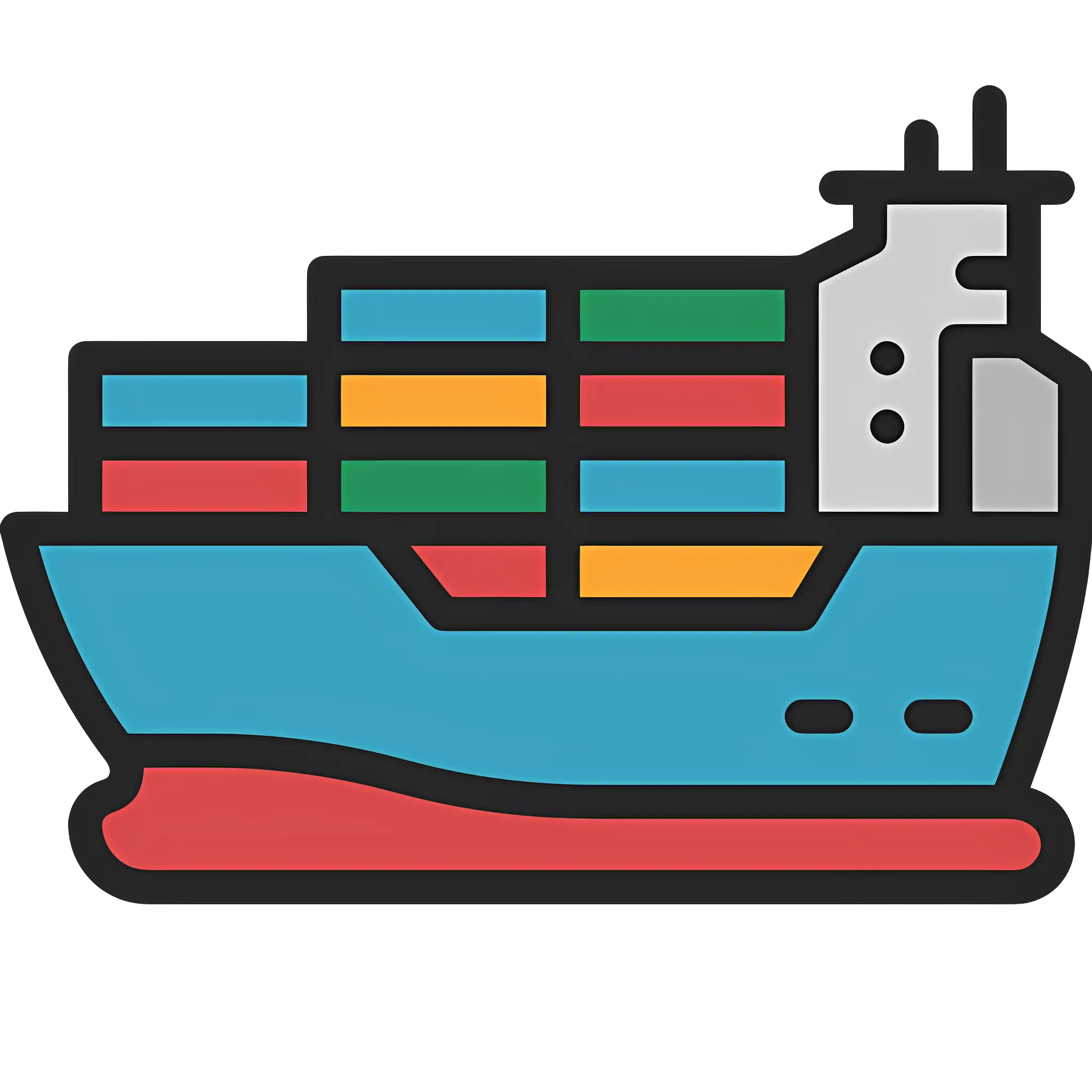 Cargo Ship with Containers