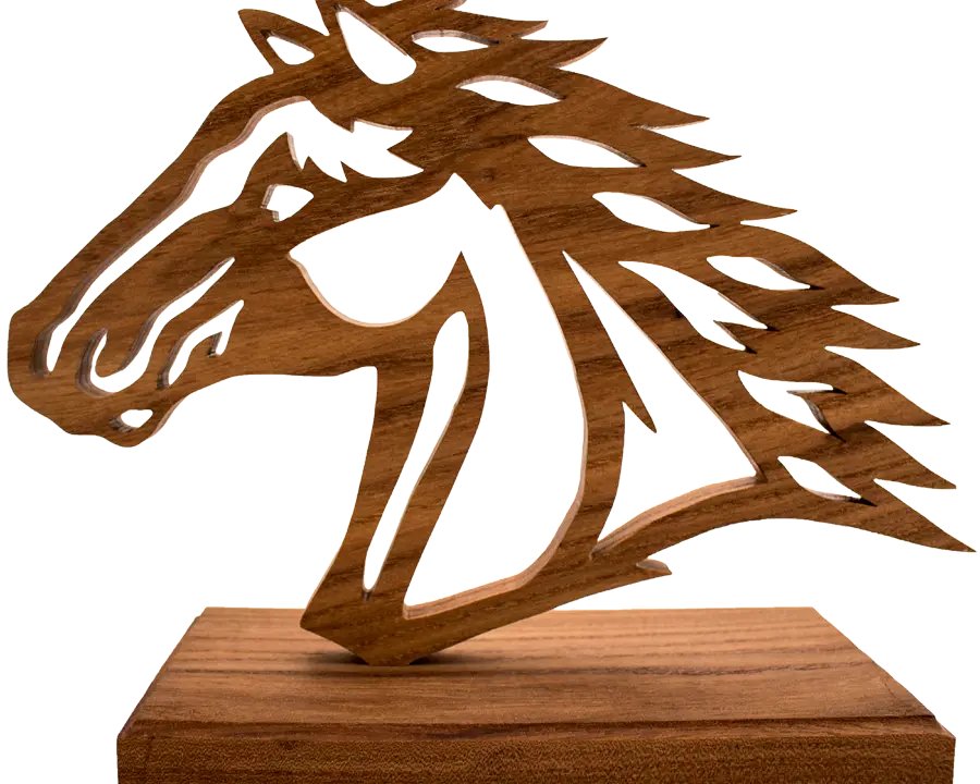 Wooden Horse Head Carving