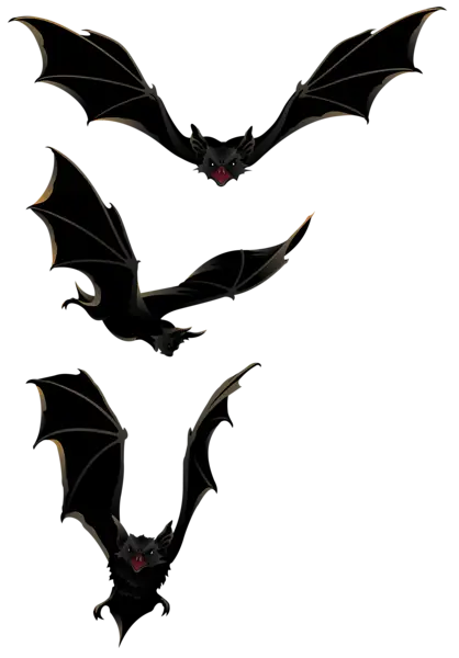 Flying Cartoon Bats for Halloween