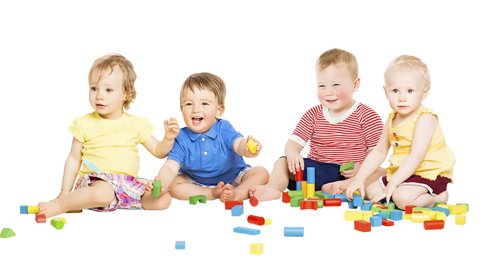 Children Playing with Blocks