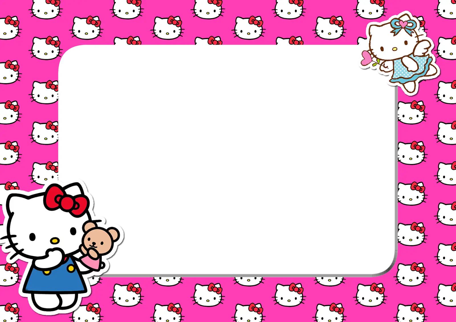 Hello Kitty Frame with Teddy Bear