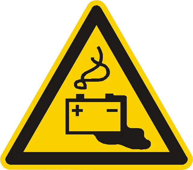 Battery Hazard Warning Sign
