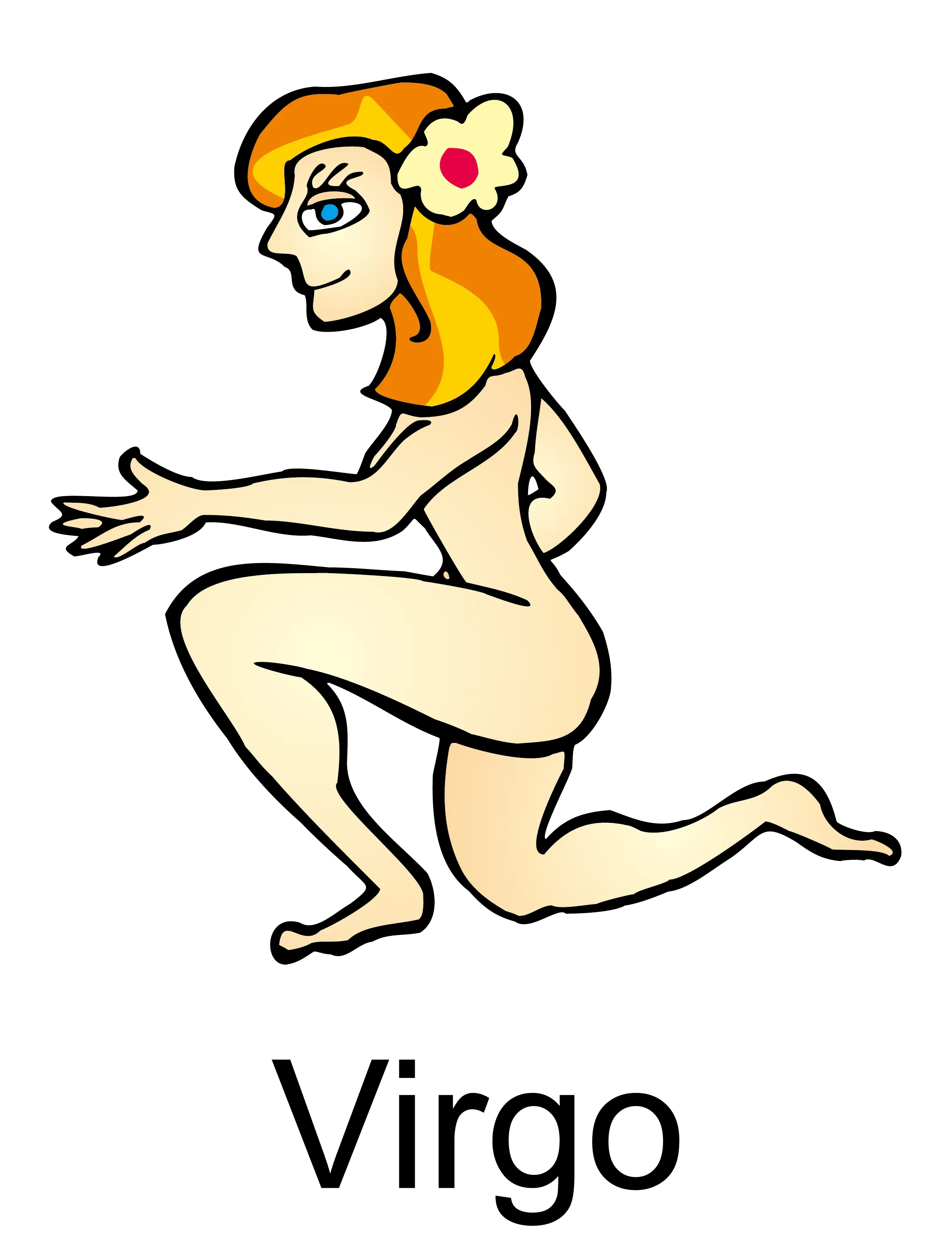 Virgo Zodiac Sign Illustration