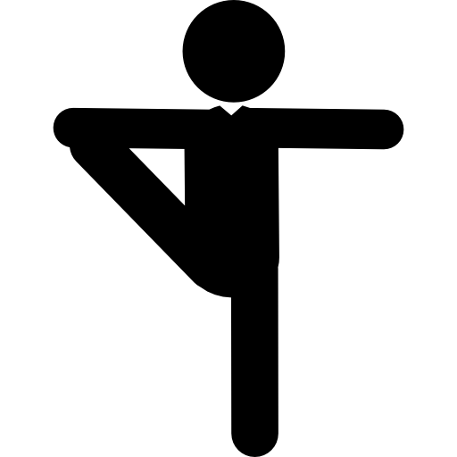 Stick Figure in a Stretching Pose