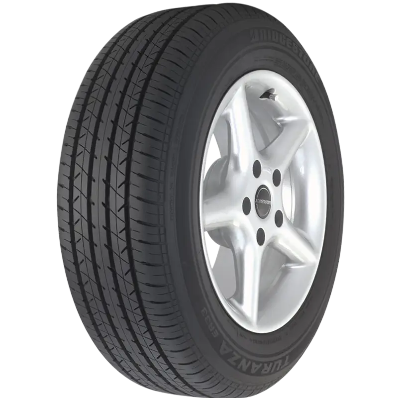 Car Tire with Silver Rim