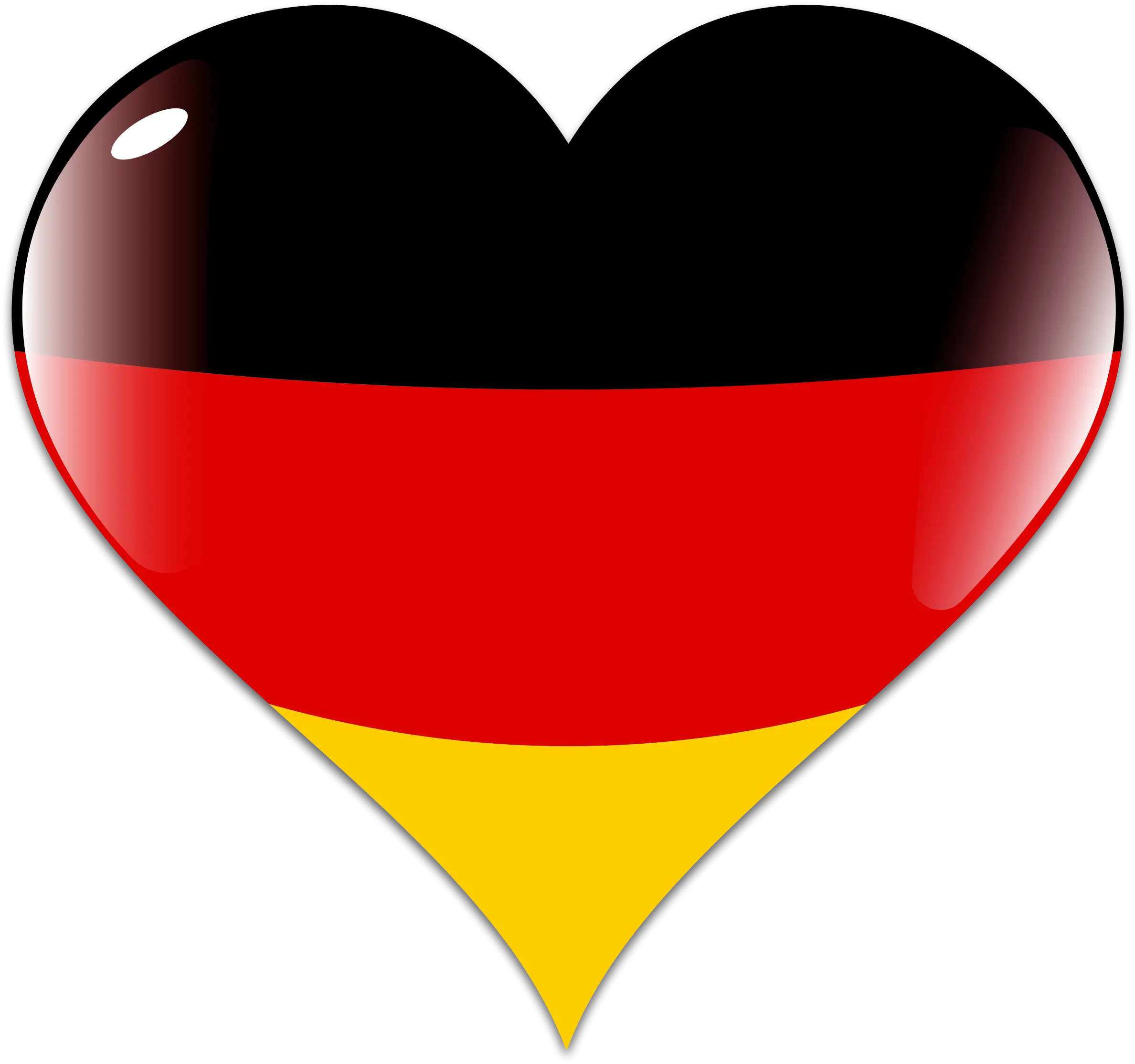 Heart with German Flag Colors