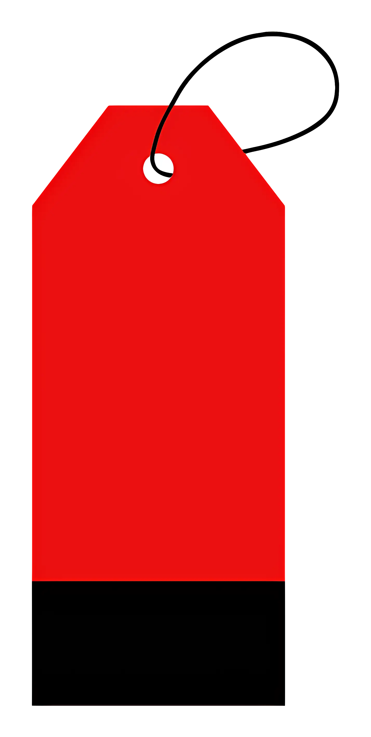 Red Price Tag with Black Bottom