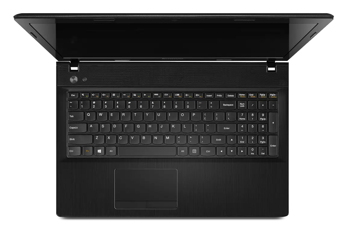 Black Open Laptop with Keyboard View