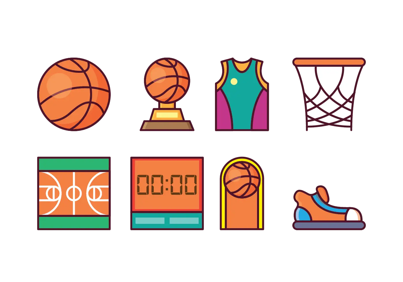 Basketball Equipment and Icons