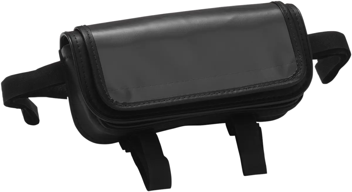 Compact Black Bag with Straps
