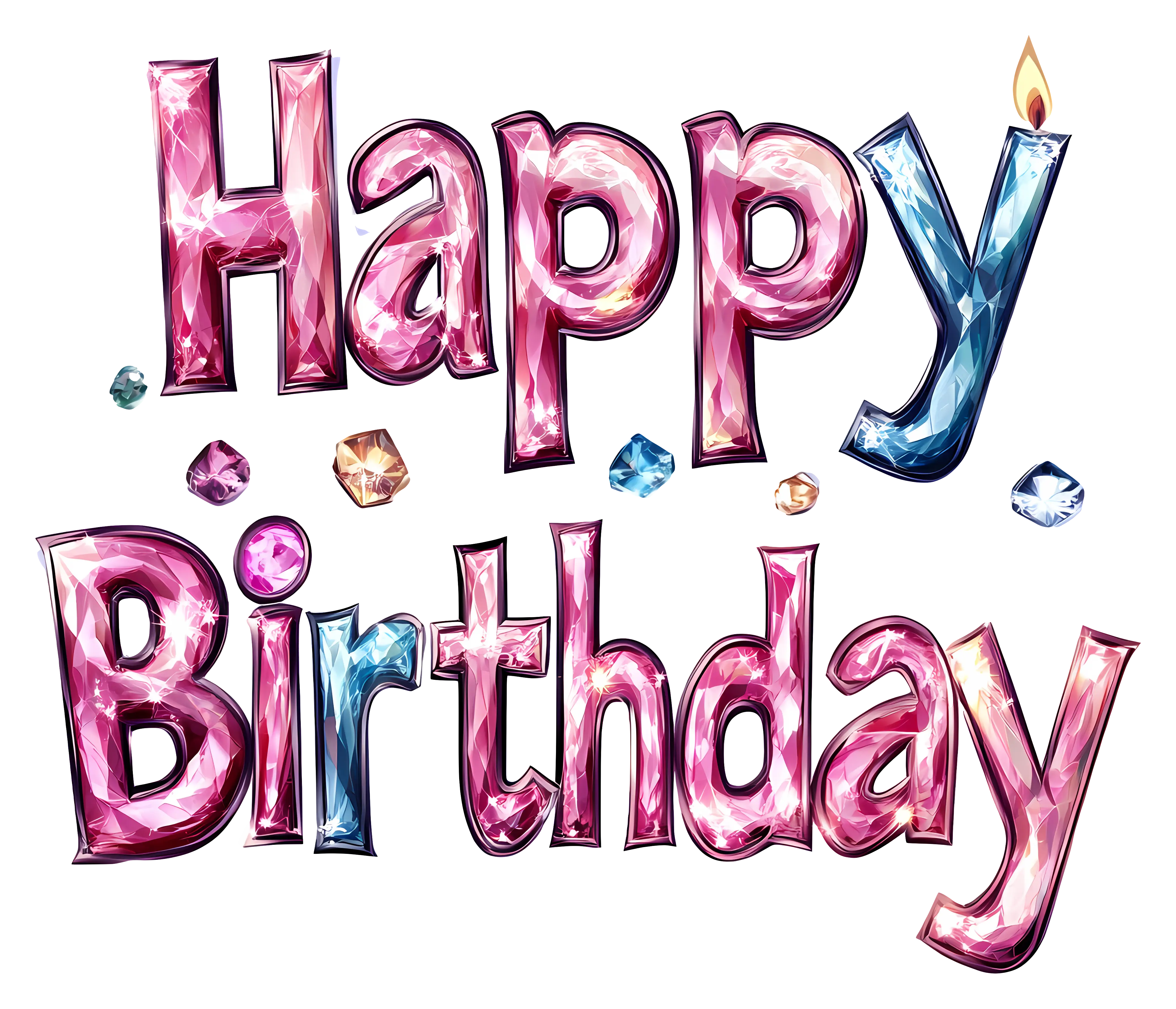Colorful Happy Birthday Balloons