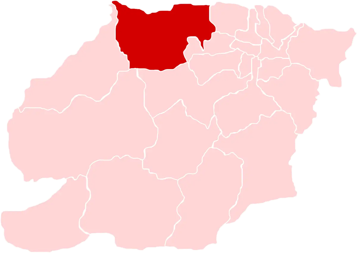 Map Showing Red-Highlighted Region