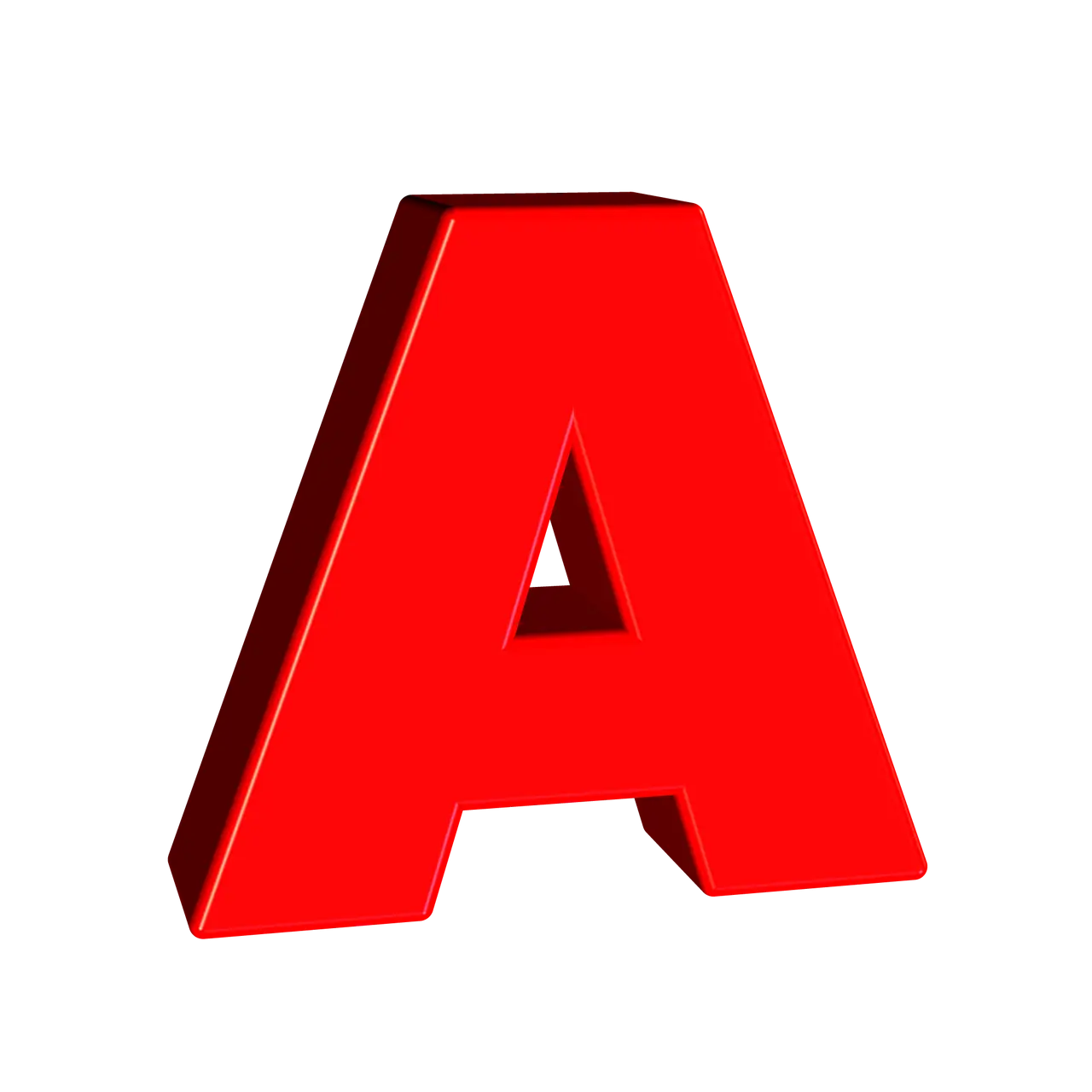 Red Letter A for Typography