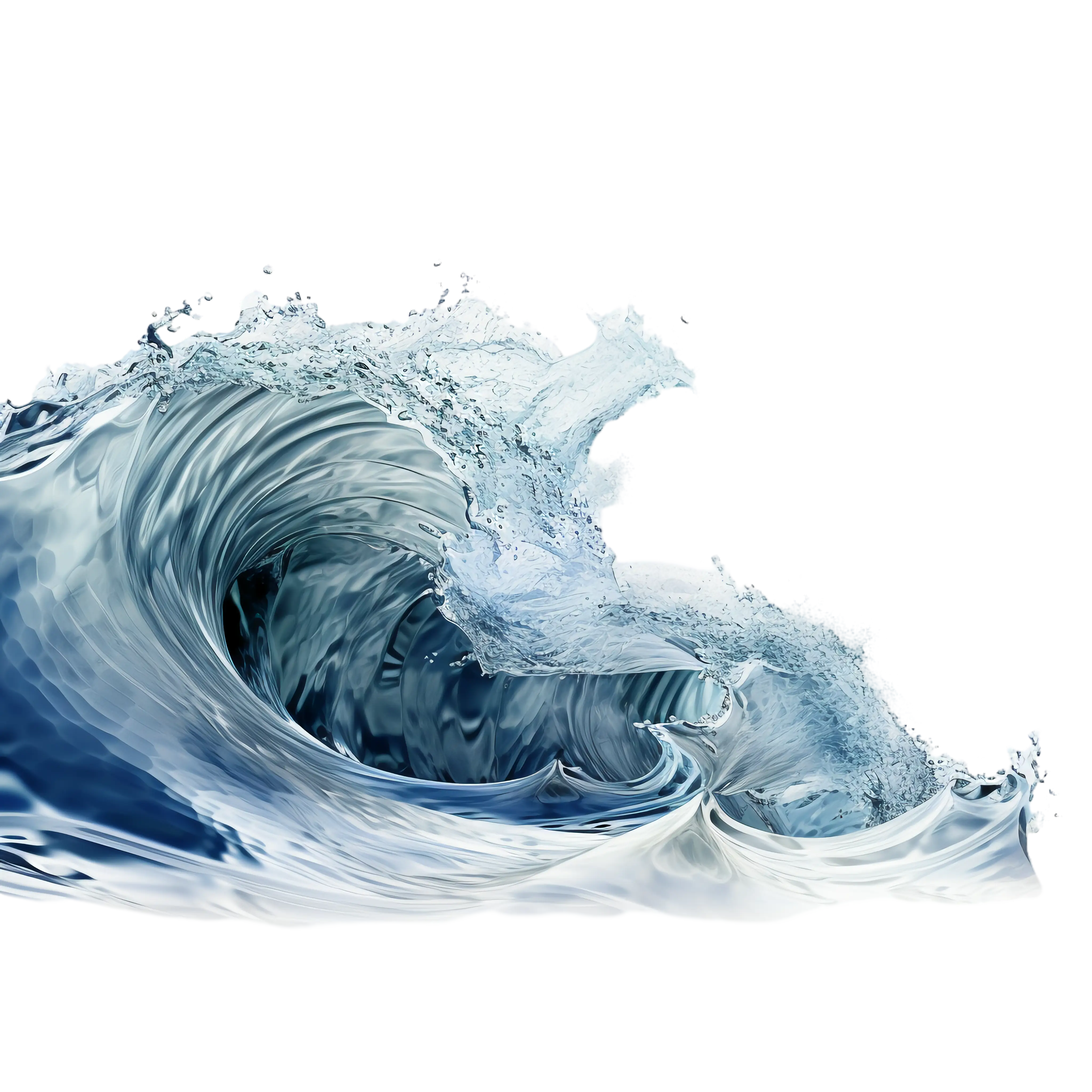 Dynamic Blue Ocean Wave