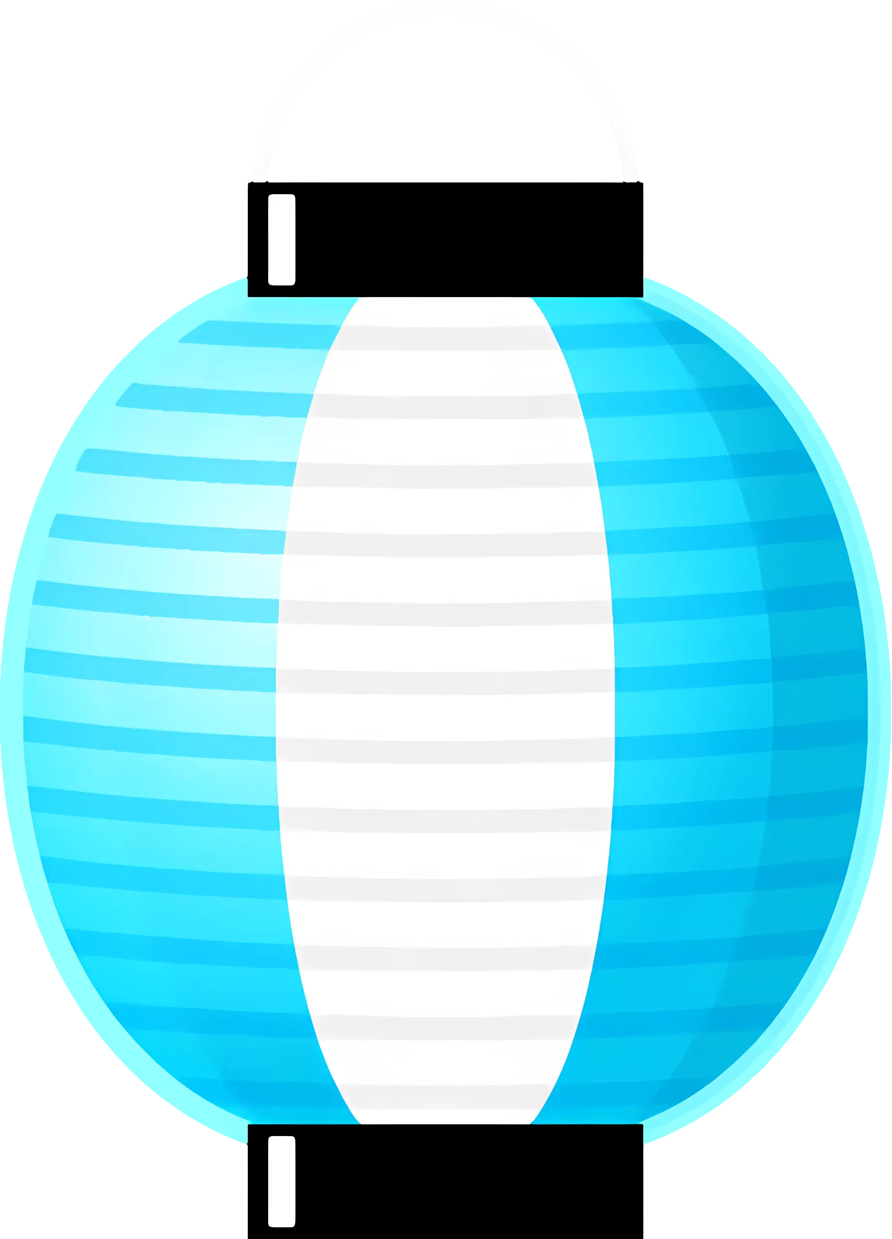 Blue Paper Lantern Hanging with Soft Glow