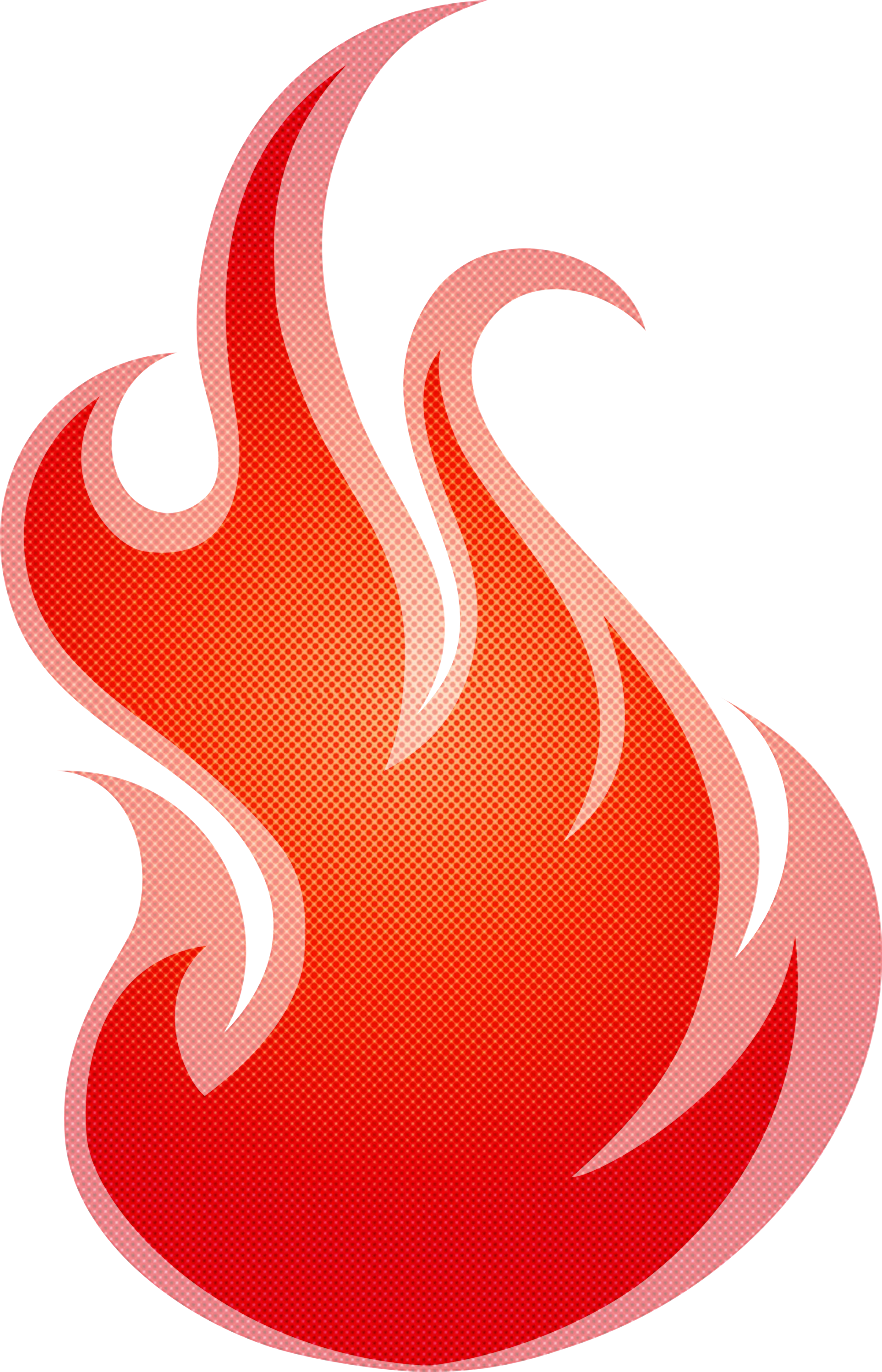 Red Flame Graphic Illustration