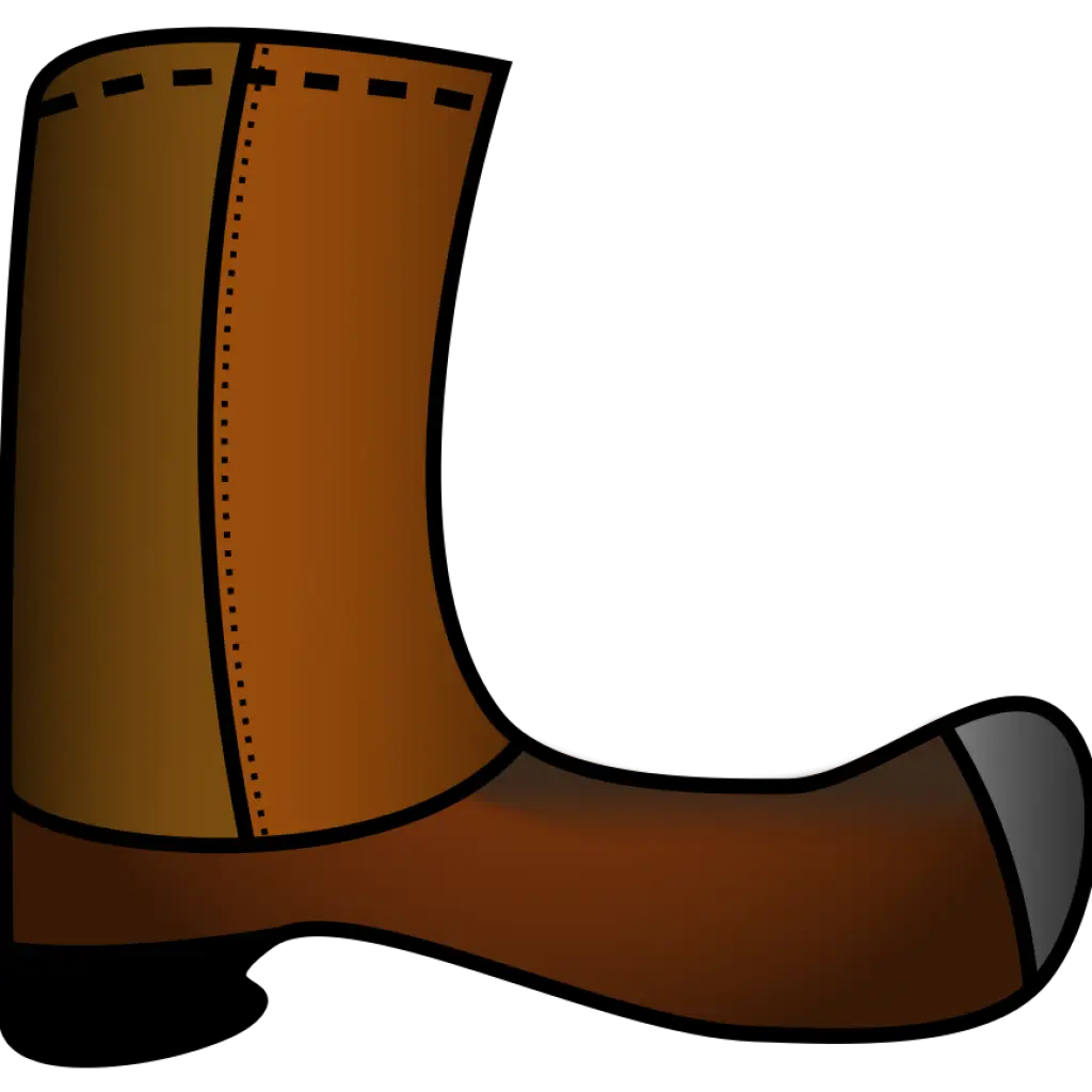 Brown Cartoon Boot Illustration
