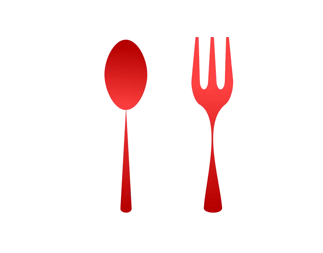 Red Spoon and Fork Set