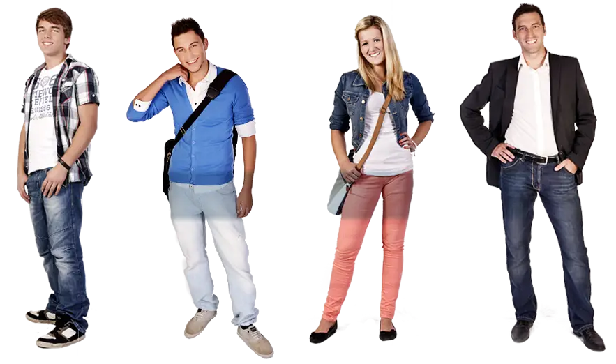 Four People Posing Casually
