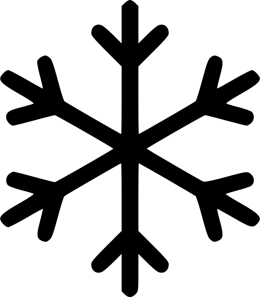 Symmetric Black Snowflake Illustration