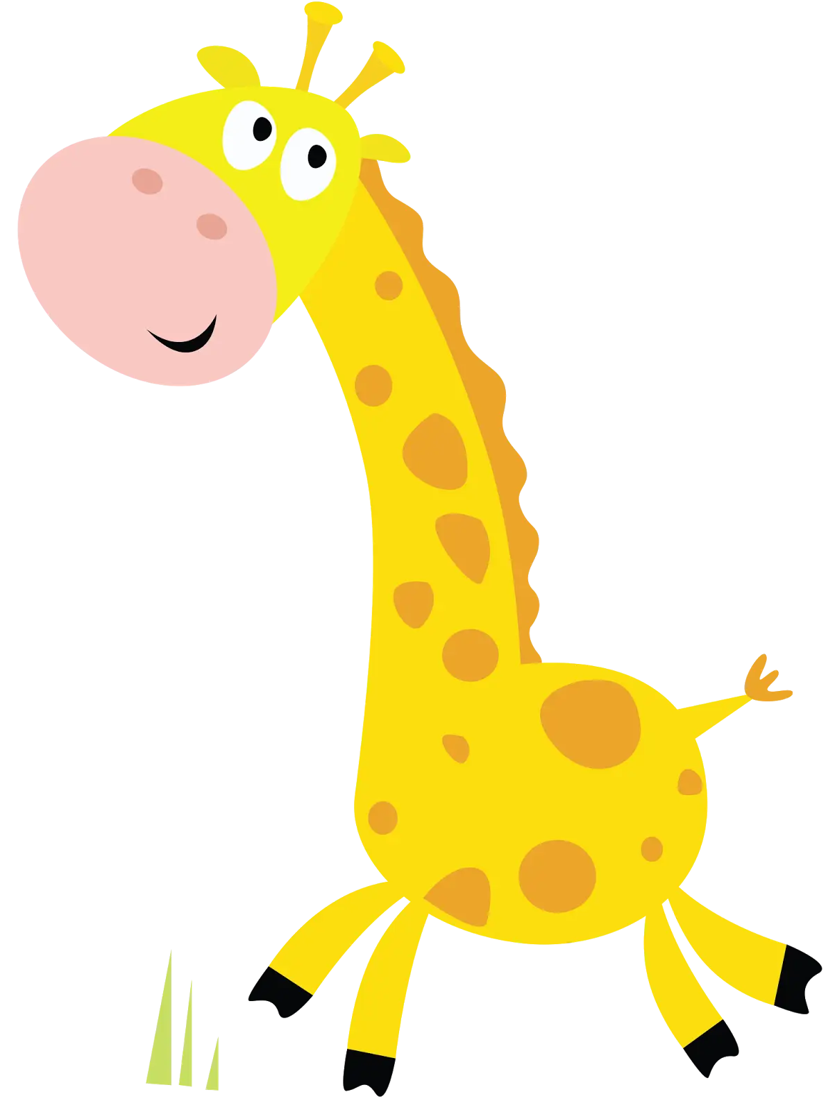 Smiling Giraffe in Cartoon Style for Kids