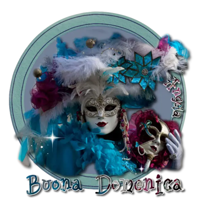 Colorful Venetian Mask with Feathers