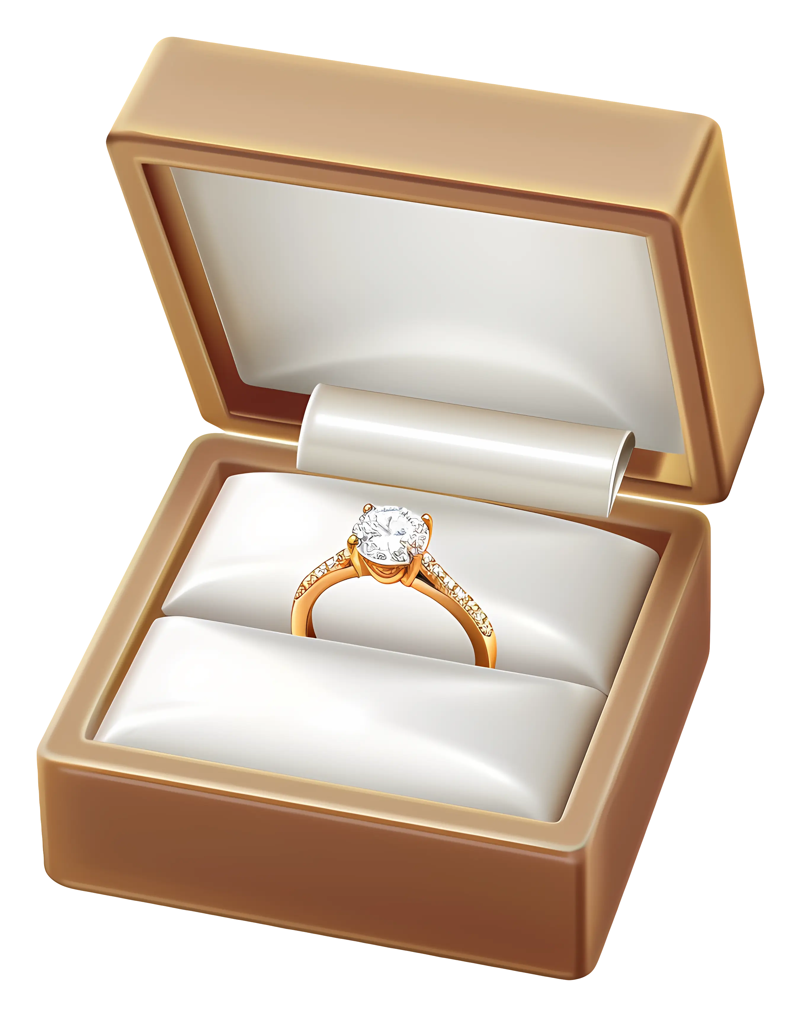 Engagement Ring Arranged in an Elegant Velvet Box