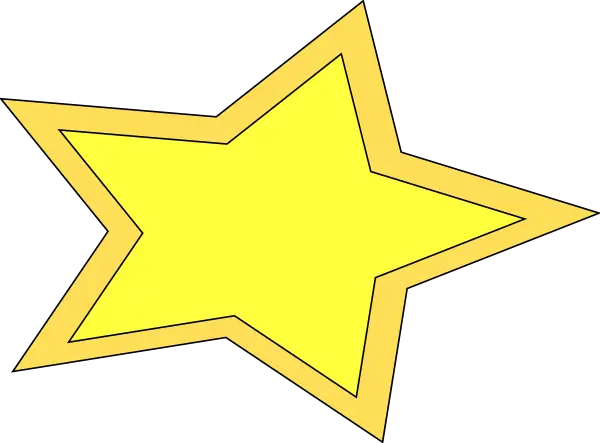 Yellow Five-Pointed Star Illustration