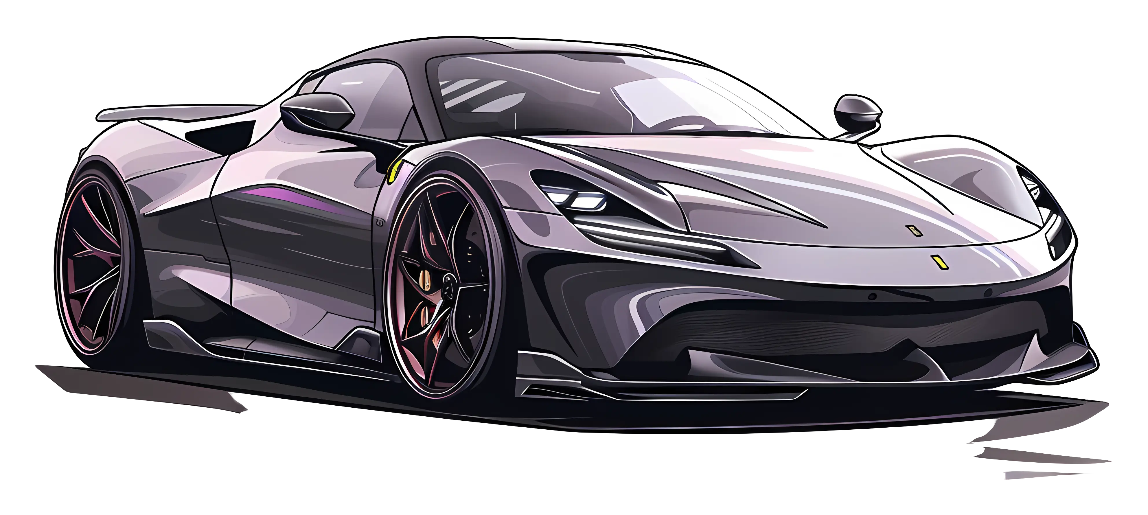 Sleek and Stylish Black Sports Car Design