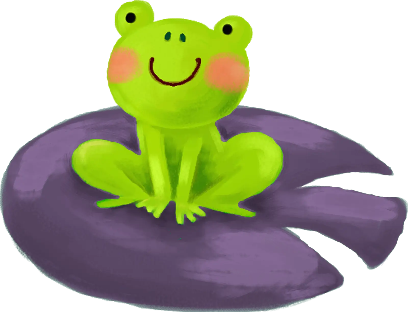Green Frog on a Lily Pad