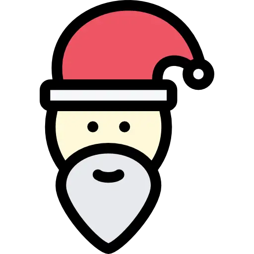 Minimalistic Santa Claus Face Design