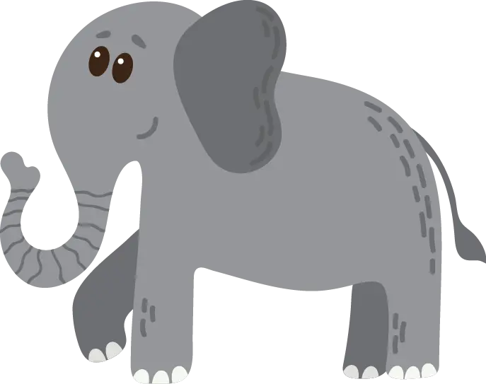 Cute Cartoon Elephant Illustration