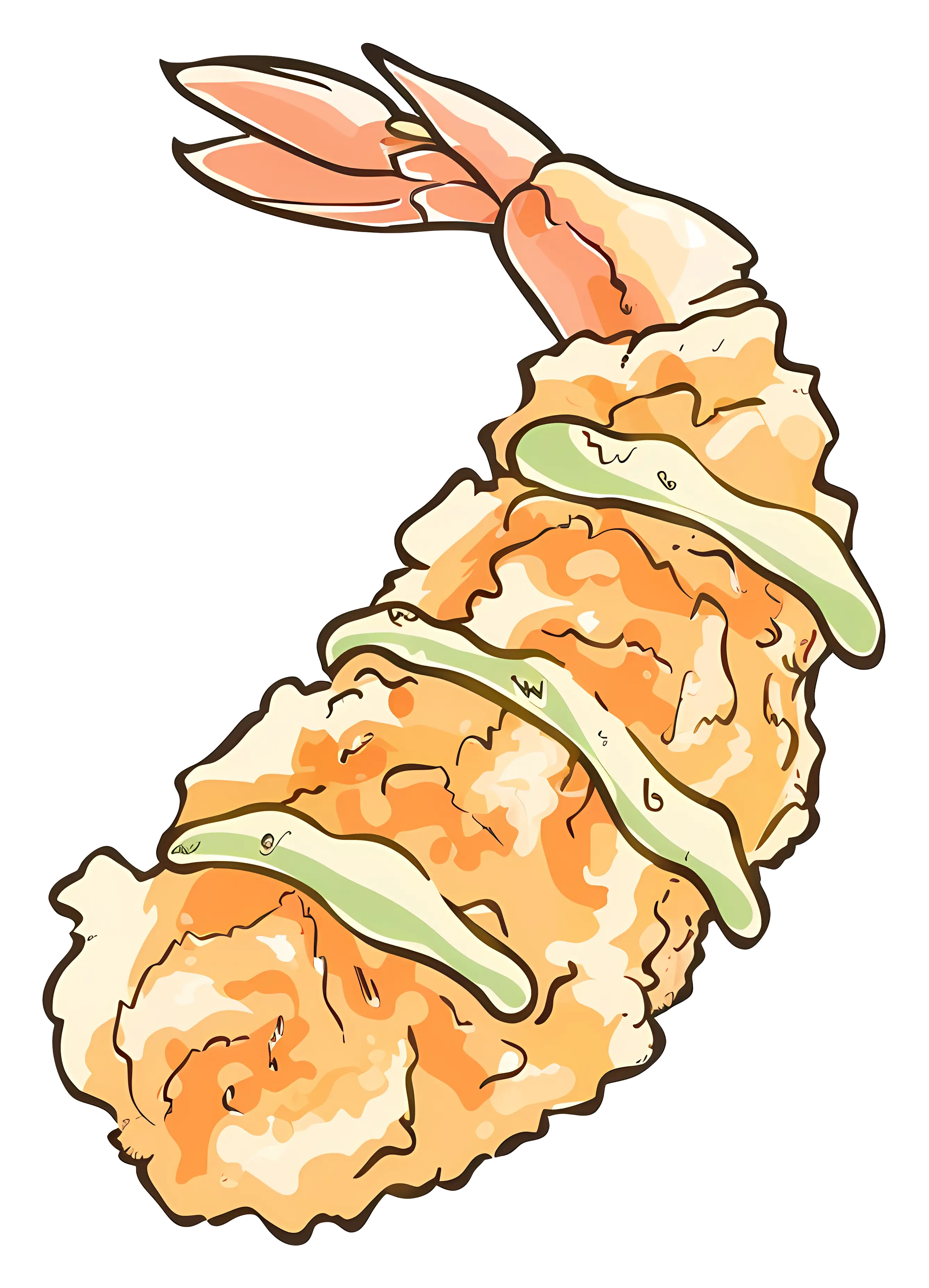 Shrimp Tempura Illustration