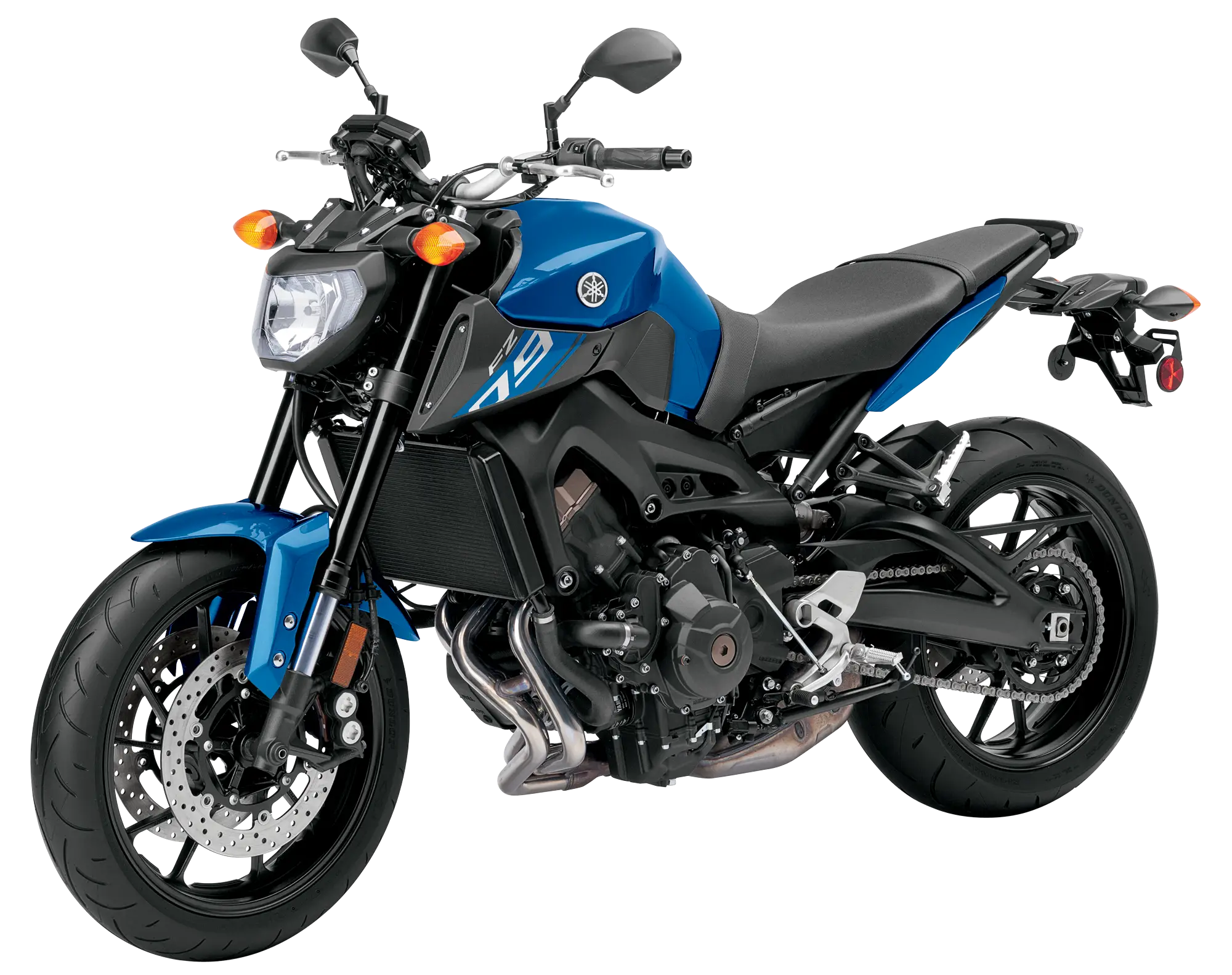 Blue and Black Sports Motorcycle
