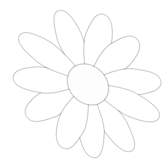 Daisy Flower Outline Drawing