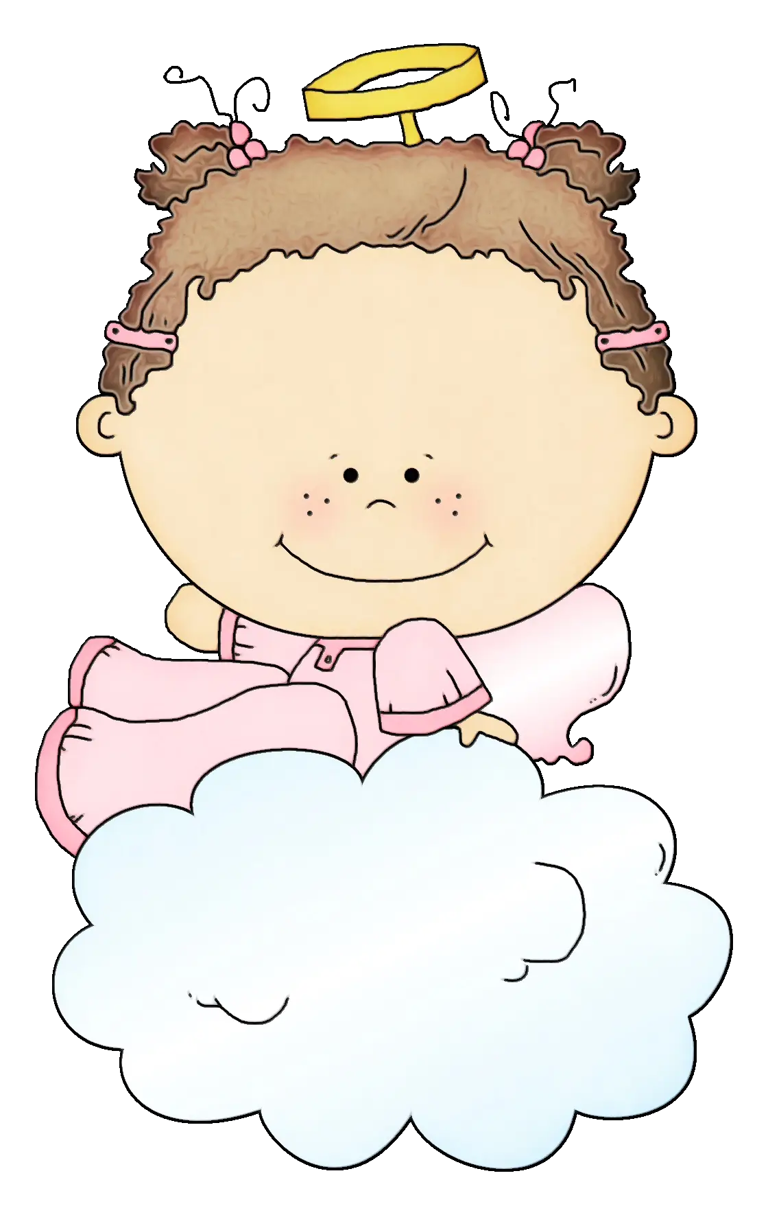 Cute Angel Baby on Cloud