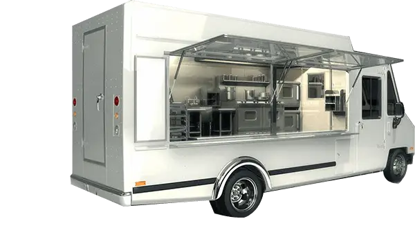 Modern Food Truck with Open Serving Window