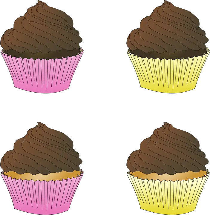 Chocolate Cupcakes with Colorful Wrappers