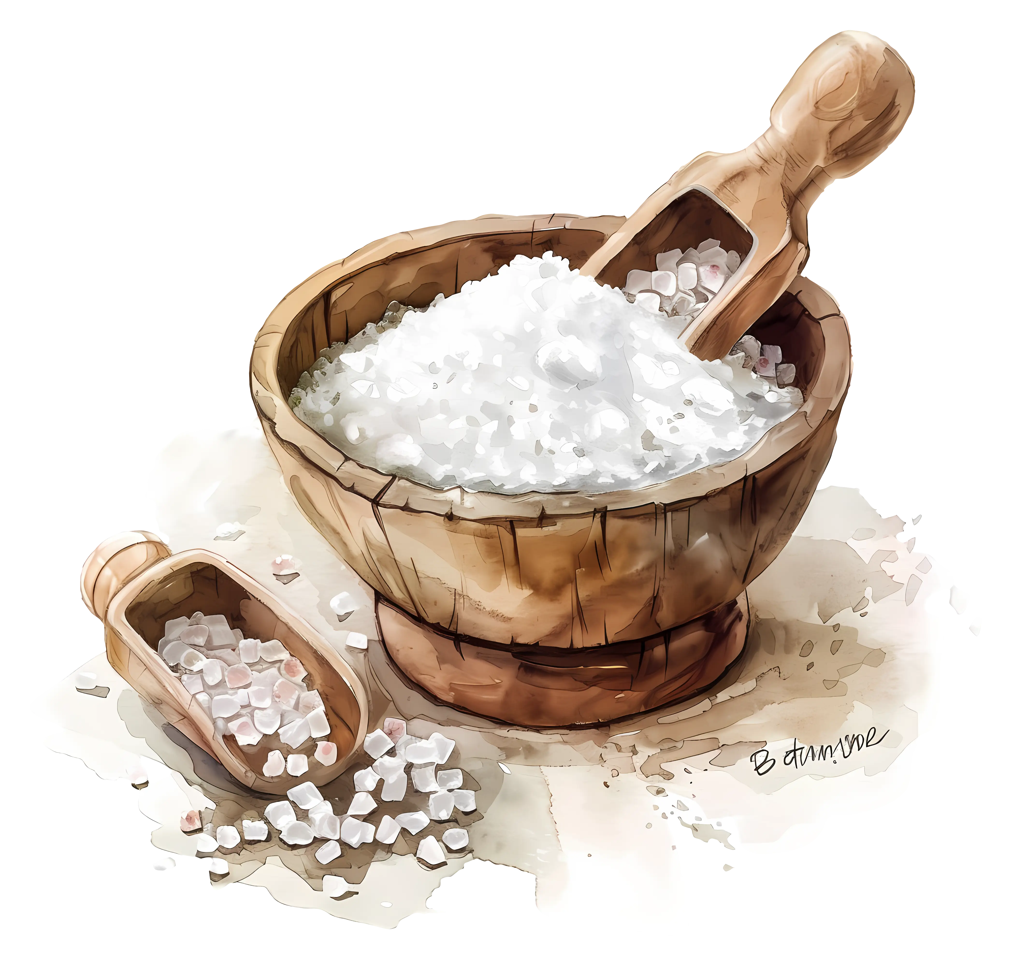 Wooden Bowls of Salt