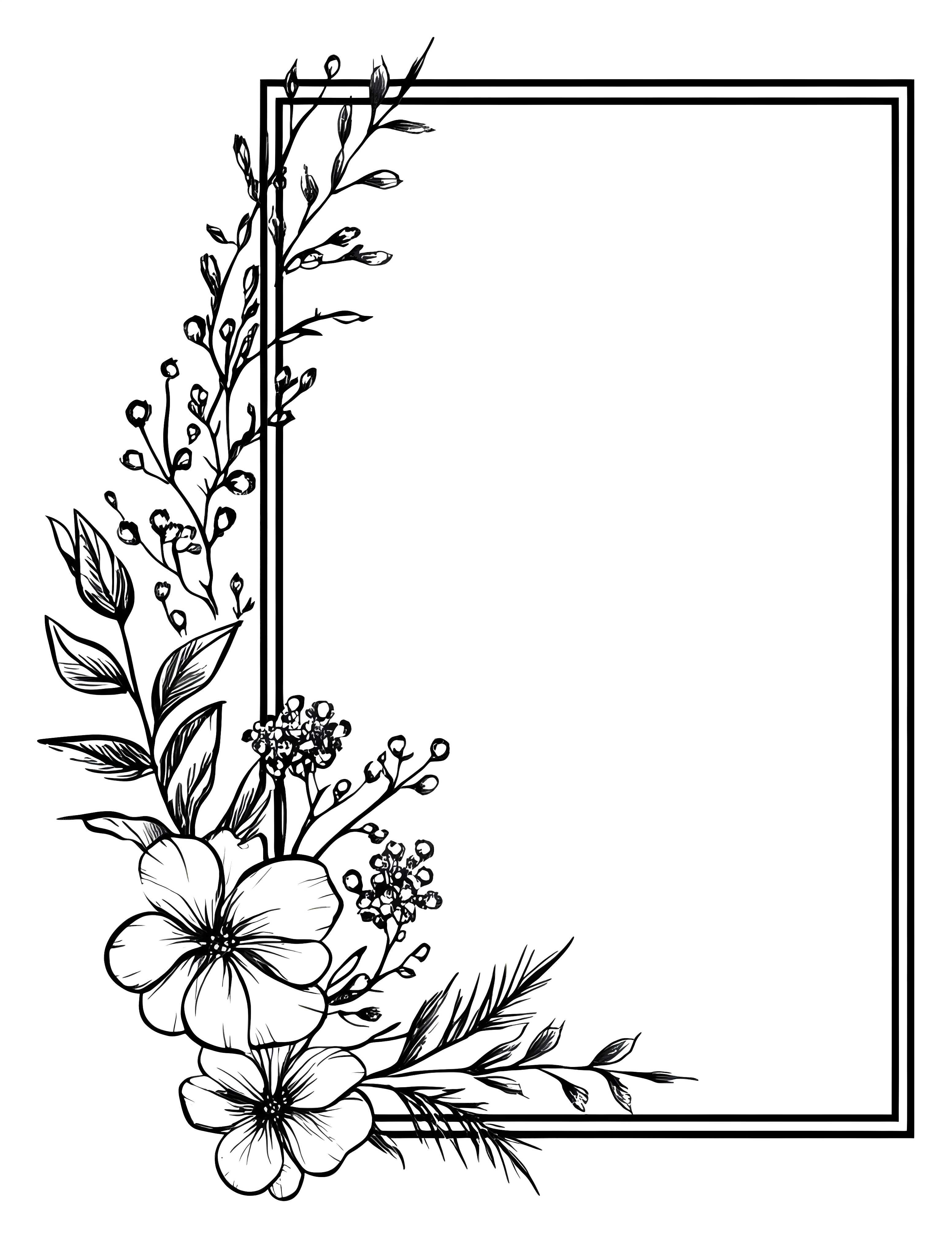 Elegant Floral Frame