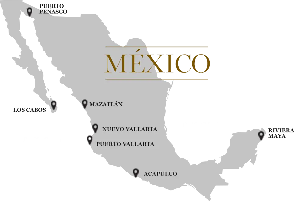 Map of Mexico with Key Locations