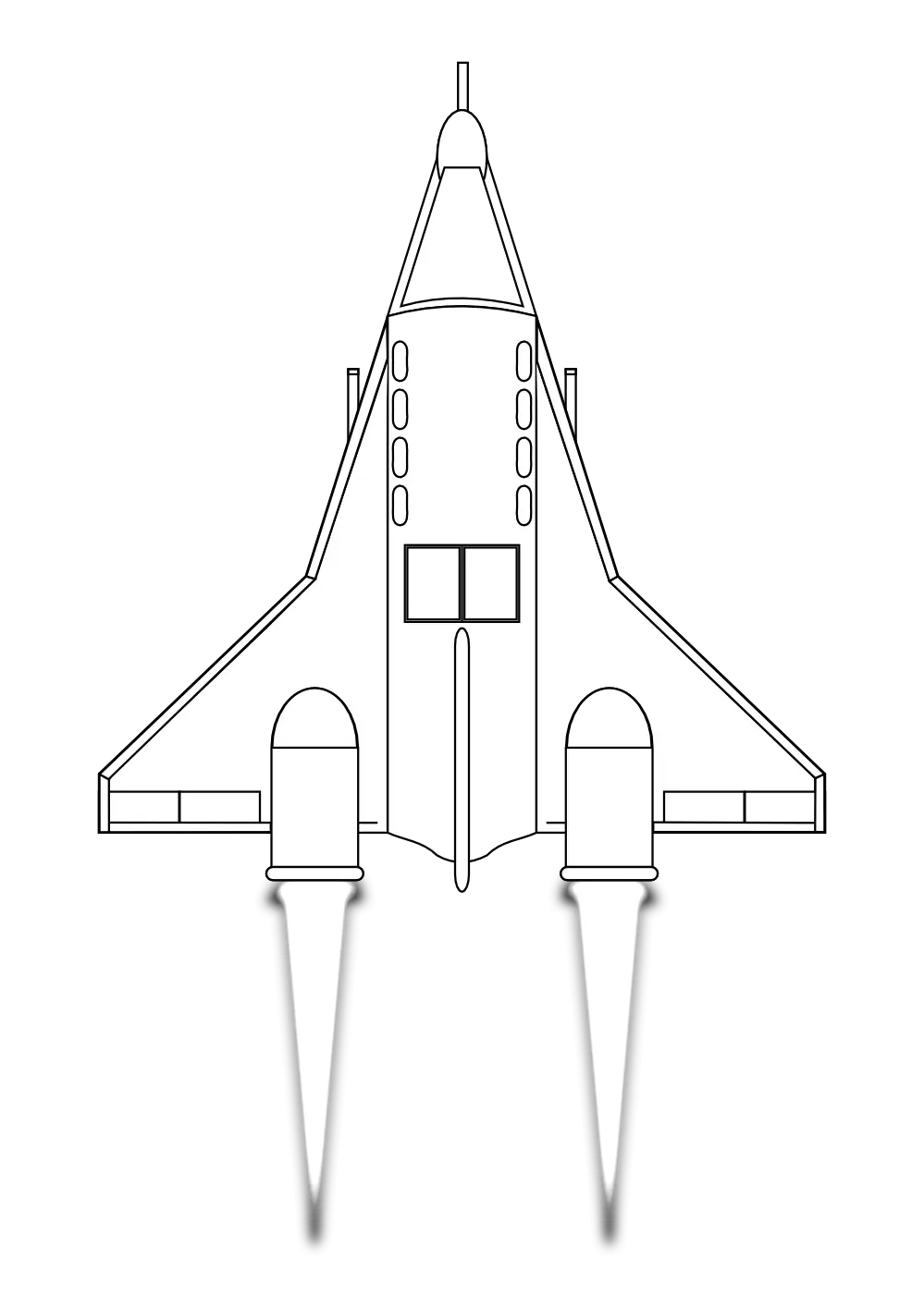 Jet Aircraft Outline