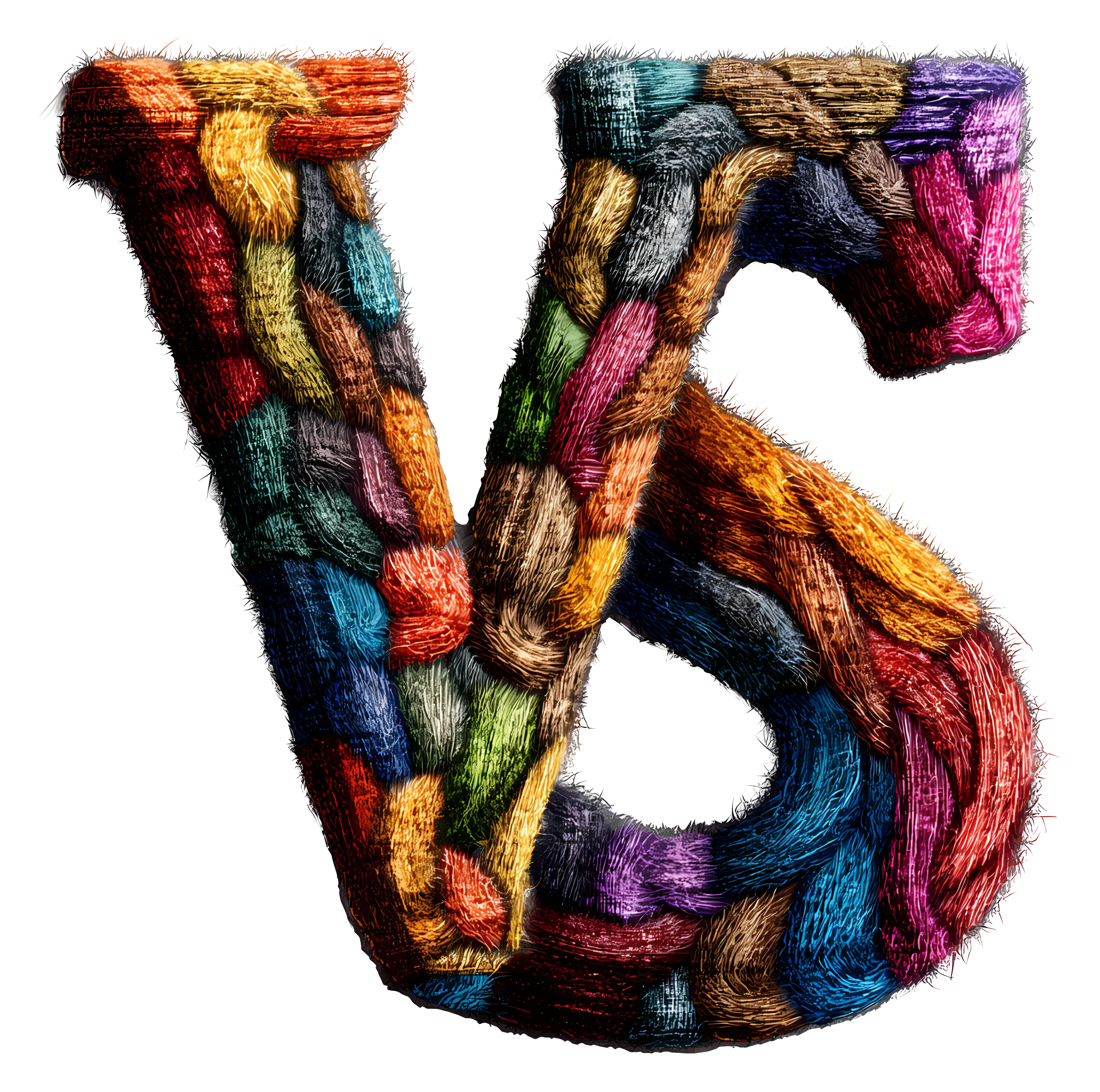 Colorful Yarn Letters VS